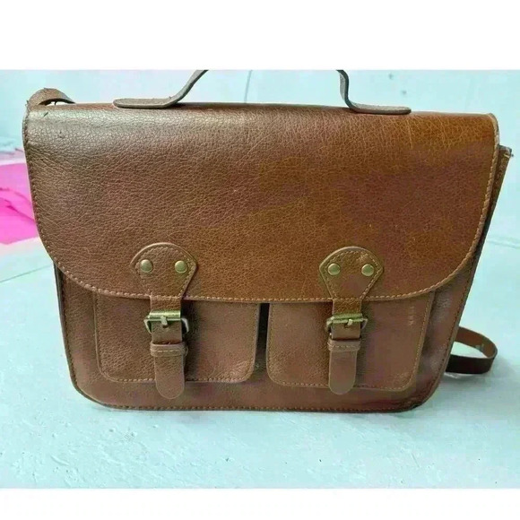 DIVIDED Faux Leather Crossbody Messenger Bag Multi Compartment and Pockets - Picture 12 of 14